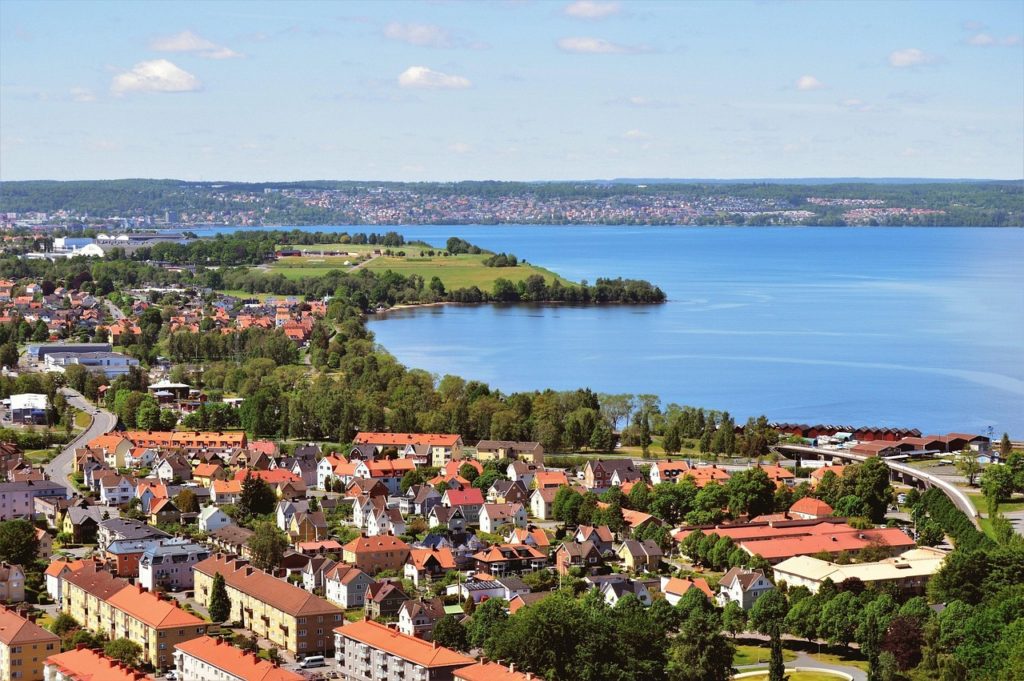 Vy över staden Jönköping.