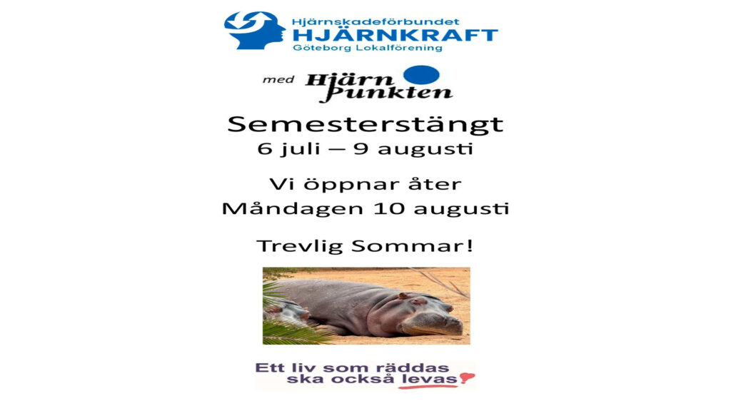 Semesterstängt på Kontoret i Göteborg