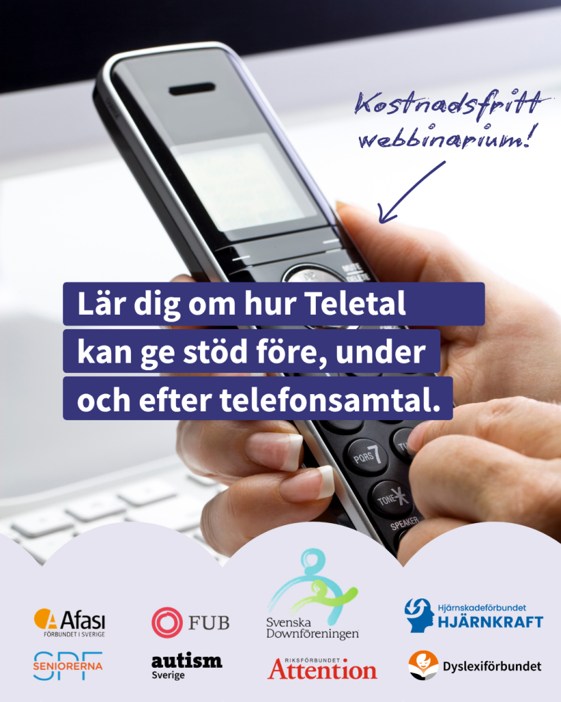 Teletal bild som promotar deras stöd före, under och efter telefonsamtal.